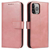 Magnet Case elegant case cover flip cover with stand function for iPhone 14 Pro pink