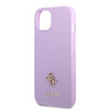 Original Handyhülle IPHONE 13 MINI Guess Hardcase Saffiano 4G Small Metal Logo violett