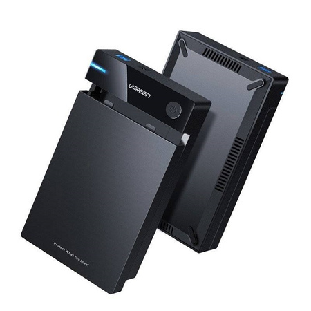 Ugreen kieszeń na dysk HDD obudowa dysku SATA 3,5'' USB 3.0 czarny (50422)