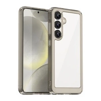 Etui Outer Space Case na Samsung Galaxy S25 Edge pokrowiec z elastyczną ramką - półprzezroczyste, czarne