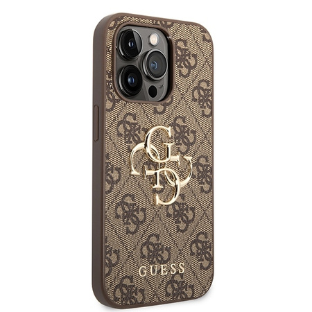 Guess GUHCP15L4GMGBR iPhone 15 Pro 6.1&quot; brown/brown hardcase 4G Big Metal Logo