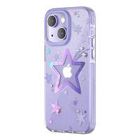 Kingxbar Heart Star Series Hülle für iPhone 14 Plus Lila Star Hülle