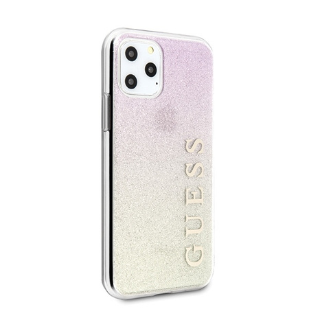 Guess GUHCN65PCUGLGPI iPhone 11 Pro Max różowo-złoty/gold pink hard case Gradient Glitter