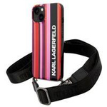 Karl Lagerfeld KLHCP14SSTSTP iPhone 14 6.1 &quot;Hardcase Pink / Pink Color Stripes Strap