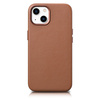 iCarer Case Leather genuine leather case cover for iPhone 14 brown (WMI14220705-BN) (MagSafe Compatible)