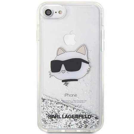 Karl Lagerfeld KLHCI8LNCHCS iPhone 7/8/ SE 2020/2022 srebrny/silver hardcase Glitter Choupette Head