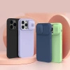 Nillkin CamShield Silky Silicone Case etui iPhone 14 Pro Max pokrowiec z osłoną na aparat czarny