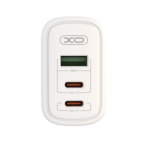 XO ładowarka sieciowa CE04 PD 65W 2x USB-C 1x USB biała