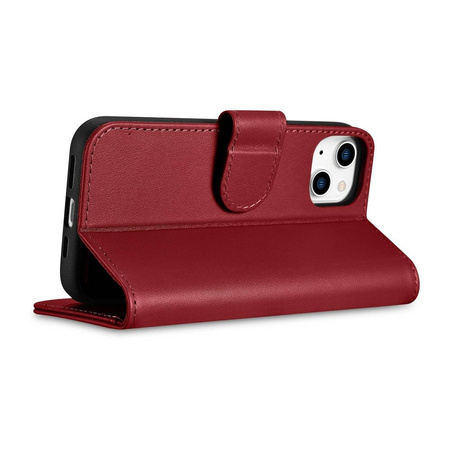 iCarer Wallet Case 2in1 iPhone 14 Flip Leather Cover Anti-RFID red (WMI14220725-RD)