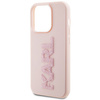 Karl Lagerfeld 3D Rubber Glitter Logo case for iPhone 15 Pro - pink