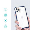 Klare 3-in-1-Hülle für iPhone 11 Pro, blauer Rahmen, Gel-Cover