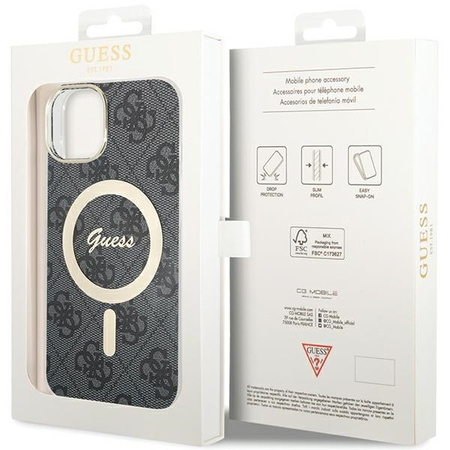 Guess IML 4G MagSafe case for iPhone 15 - black