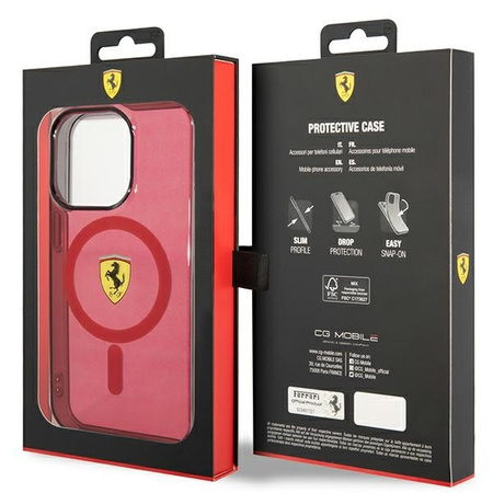 Ferrari FEHMP14XURKR iPhone 14 Pro Max 6.7" red/red hardcase Translucent Magsafe