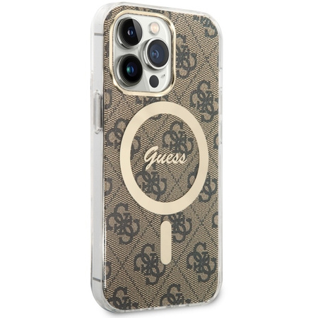 Guess GUHMP13LH4STW iPhone 13 Pro / 13 6.1" brązowy/brown hardcase 4G MagSafe