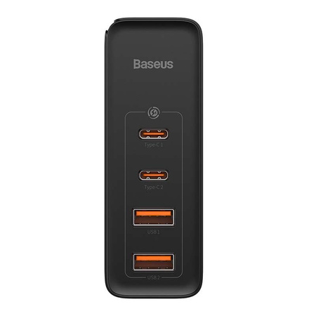 Baseus GaN2 Pro szybka ładowarka sieciowa 100W USB / USB Typ C Quick Charge 4+ Power Delivery czarny (CCGAN2P-L01)