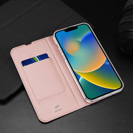 Dux Ducis Skin Pro kabura etui pokrowiec z klapką iPhone 14 Max różowy