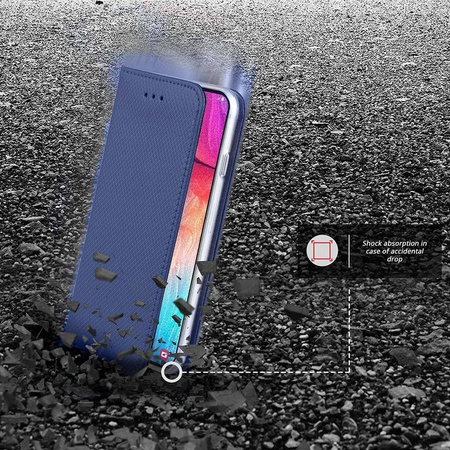 Etui HUAWEI Y6S / HONOR 8A Flip Magnet z klapką portfel granatowy