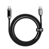 Baseus kabel USB Typ C - USB Typ C 100W (20V / 5A) Power Delivery z wyświetlaczem ekranem miernik mocy 2m czarny (CATSK-C01)