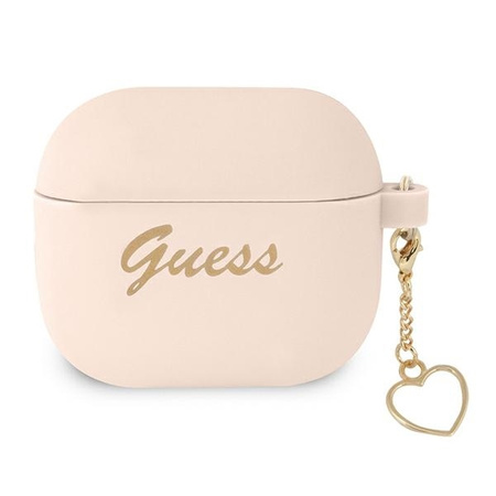 Guess GUA3LSCHSP AirPods 3 cover pink / pink Silicone Charm Collection