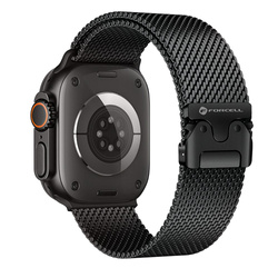 Pasek do Apple Watch Forcell F-Design FA11 zatrzask stal 38 / 40 / 41 mm czarny