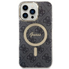 Guess nakładka do iPhone 14 Pro Max 6,7" GUHMP14XH4STK czarna hardcase Magsafe IML 4G