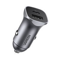 Ugreen USB Car Charger Type C / USB 24W Power Delivery Quick Charge gray (30780)