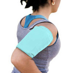 Elastisches Stoffarmband XL Fitness Laufarmband blau