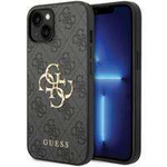 Guess 4G Big Metal Logo Hülle für iPhone 15 Plus – Grau