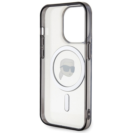 Karl Lagerfeld KLHMP15XHKHNOTK iPhone 15 Pro Max 6.7&quot; transparent hardcase IML Karl`s Head MagSafe