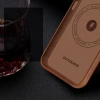 Dux Ducis Naples iPhone 14 Pro case magnetic leather MagSafe case brown