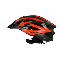 Dunlop - Kask rowerowy regulowany MTB r. M 55-58 cm (czerwono-czarny)