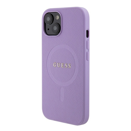 Guess GUHMP15SPSAHMCU iPhone 15 6.1&quot; purple/purple hardcase Saffiano MagSafe