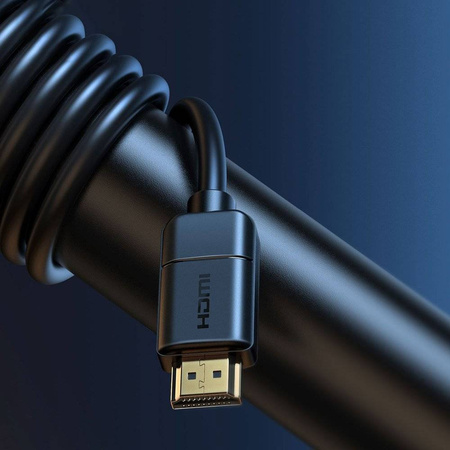 Baseus kabel przewód HDMI 2.0 4K 60 Hz 3D HDR 18 Gbps 1 m czarny (CAKGQ-A01)