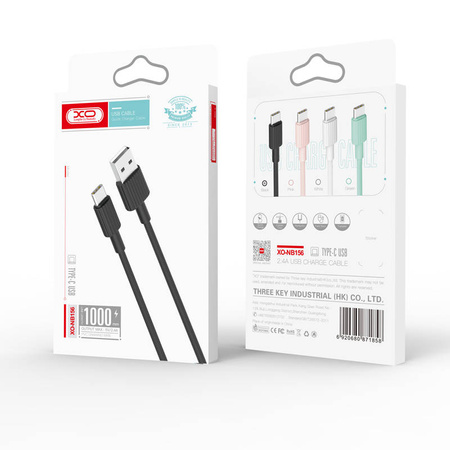 XO kabel NB156 USB - USB-C 1,0 m 2,4A różowy