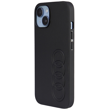 Audi Kunstleder iPhone 14 6,1&quot; schwarz/schwarz Hardcase AU-TPUPPCIP14-TT/D1-BK