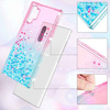 Etui IPHONE 12 MINI Diamond Liquid Przelewany Brokat różowo-niebieskie