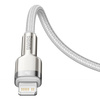 Baseus Cafule Metal Data kabel USB Typ C - Lightning 20 W Power Delivery 1 m biały (CATLJK-A02)