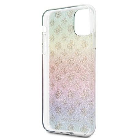 Guess 4G Peony Electroplated Pattern - Etui iPhone 11 Pro Max (tęczowy)