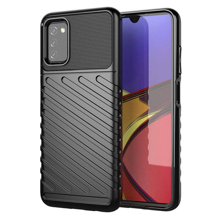 Thunder Case elastyczne pancerne etui pokrowiec Samsung Galaxy A03s czarny