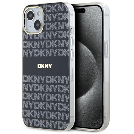 DKNY DKHMP14SHRHSEK iPhone 14 / 15 / 13 6.1" czarny/black hardcase IML Mono & Stripe MagSafe