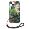 Original Case IPHONE 14 Guess Hardcase Flower Strap (GUOHCP14SHFLSB) blue