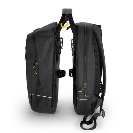 Wozinsky two-piece bicycle bag backpack 2in1 30l black (WBB30BK)