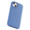 iCarer Litchi Premium Leather Case iPhone 14 Magnetic Leather Case with MagSafe light blue (WMI14220709-LB)