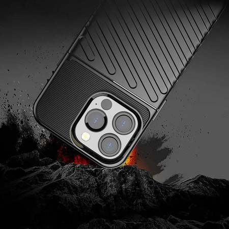 Thunder Case elastyczne pancerne etui pokrowiec iPhone 13 Pro zielony