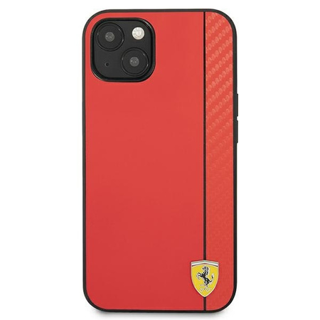 Ferrari FESAXHCP13SRE iPhone 13 mini 5,4" czerwony/red hardcase On Track Carbon Stripe