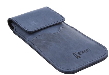 Kabura Pionowa IPHONE 13 / 13 PRO / 12 / 12 PRO Etui Skórzane do Paska Otwierana Portfel Nexeri Flap Leather granatowa