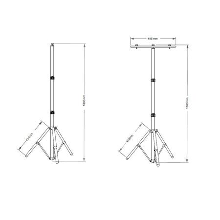 Naświetlacz LED na statywie 2x50W 4500K Forever Light