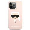 Karl Lagerfeld KLHCP13LSLKHLP iPhone 13 Pro / 13 6,1" jasnoróżowy/light pink hardcase Silicone Karl`s Head