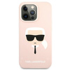 Karl Lagerfeld KLHCP13XSLKHLP iPhone 13 Pro Max 6,7" jasnoróżowy/light pink hardcase Silicone Karl`s Head