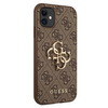 Guess GUHCN614GMGBR iPhone 11 6,1 brązowy/brown hardcase 4G Big Metal Logo